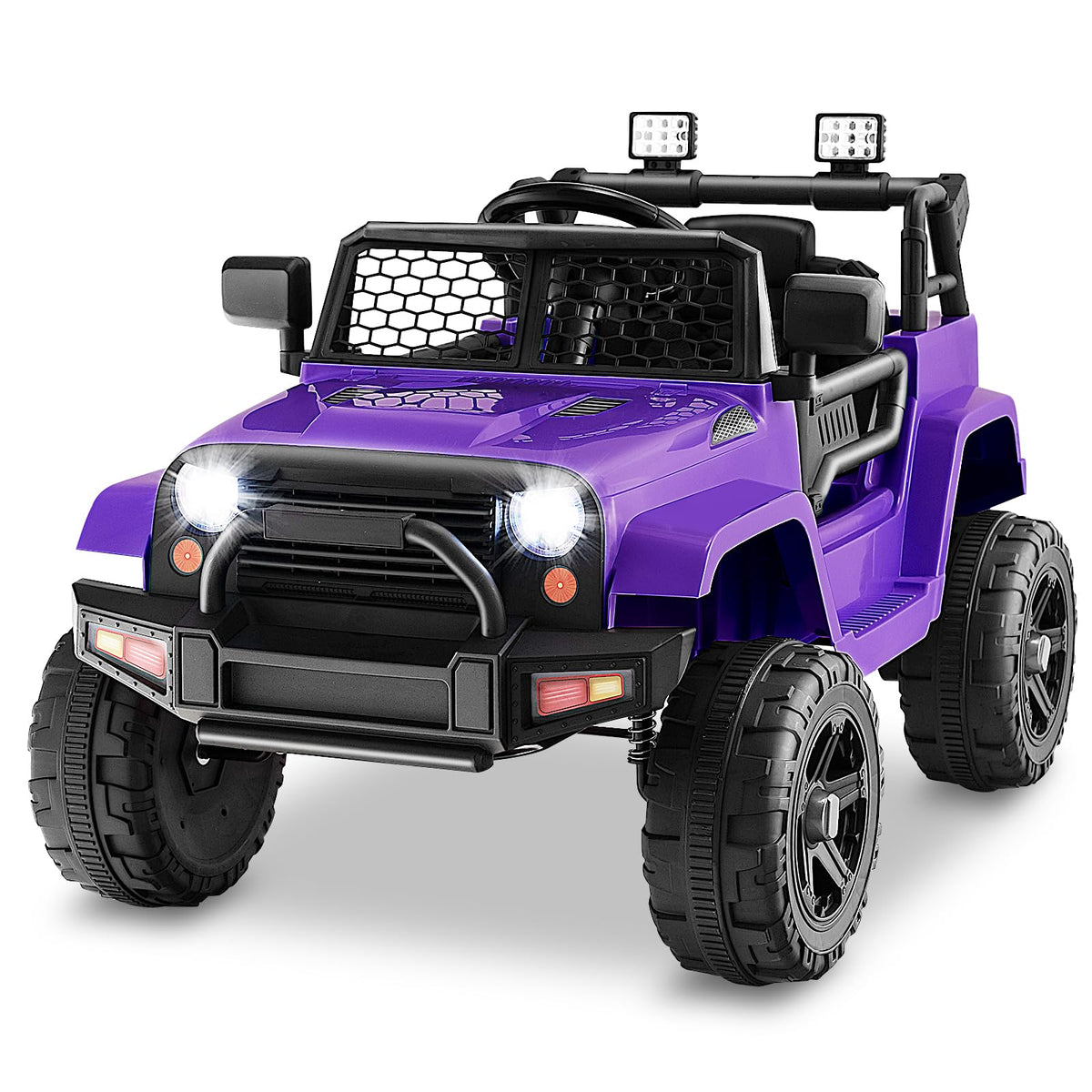 Costzon Ride on Car, 12V Battery Powered Truck Vehicle with Remote Con
