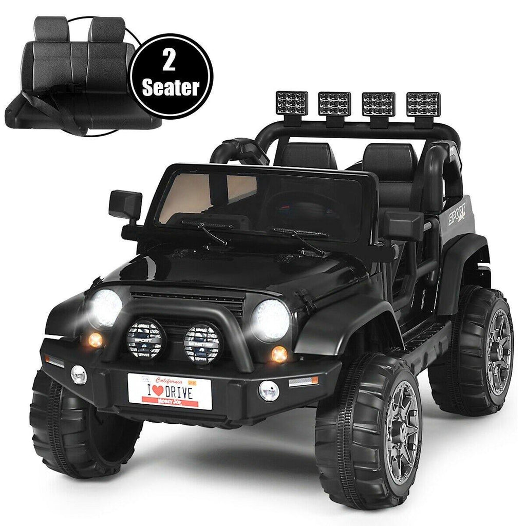 Costzon 2-Seater Ride on Truck, 12V Battery Powered Electric Vehicle Toy w/ 2.4G Remote Control - costzon