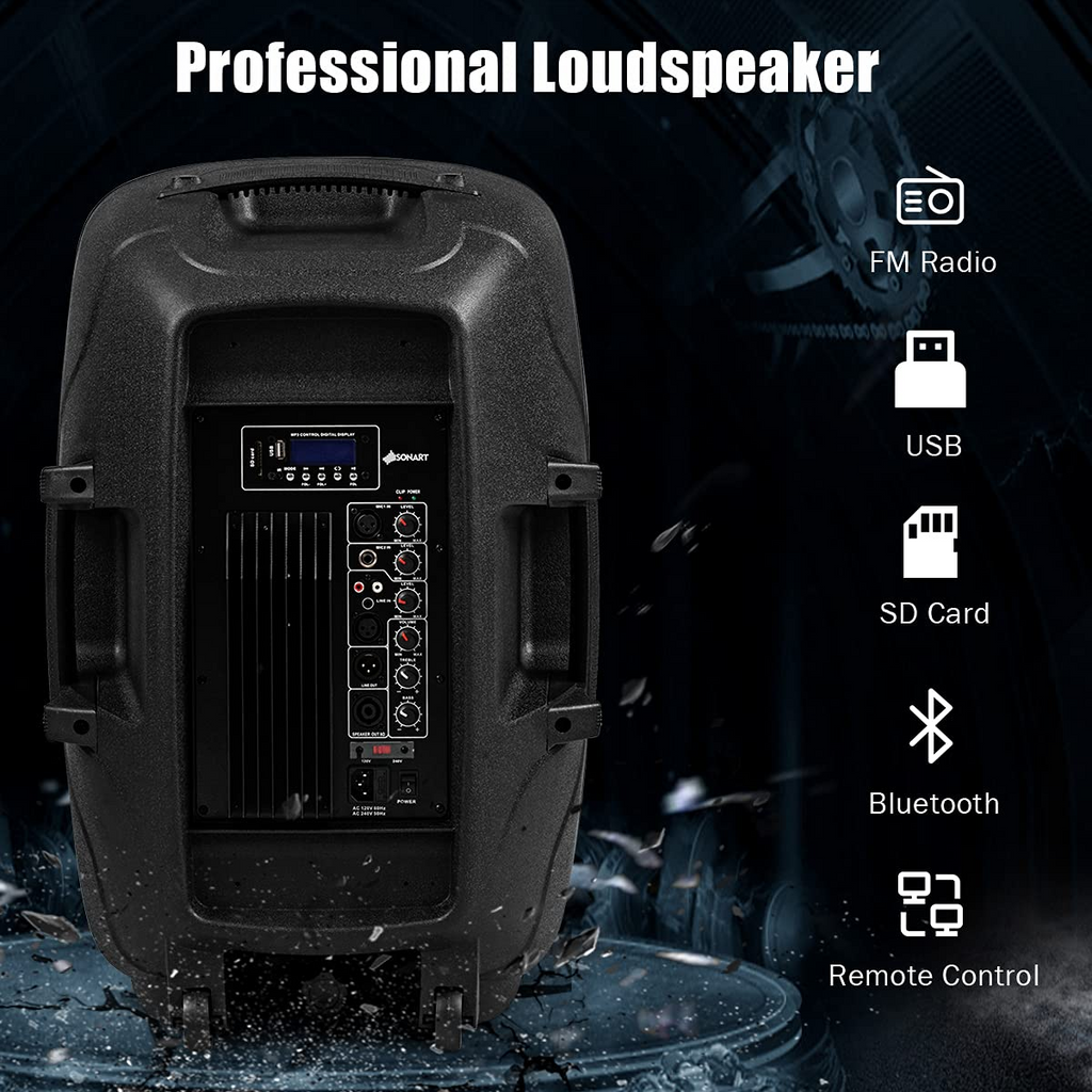 Portable 3000W 2-Way Powered PA Speaker System - Costzon