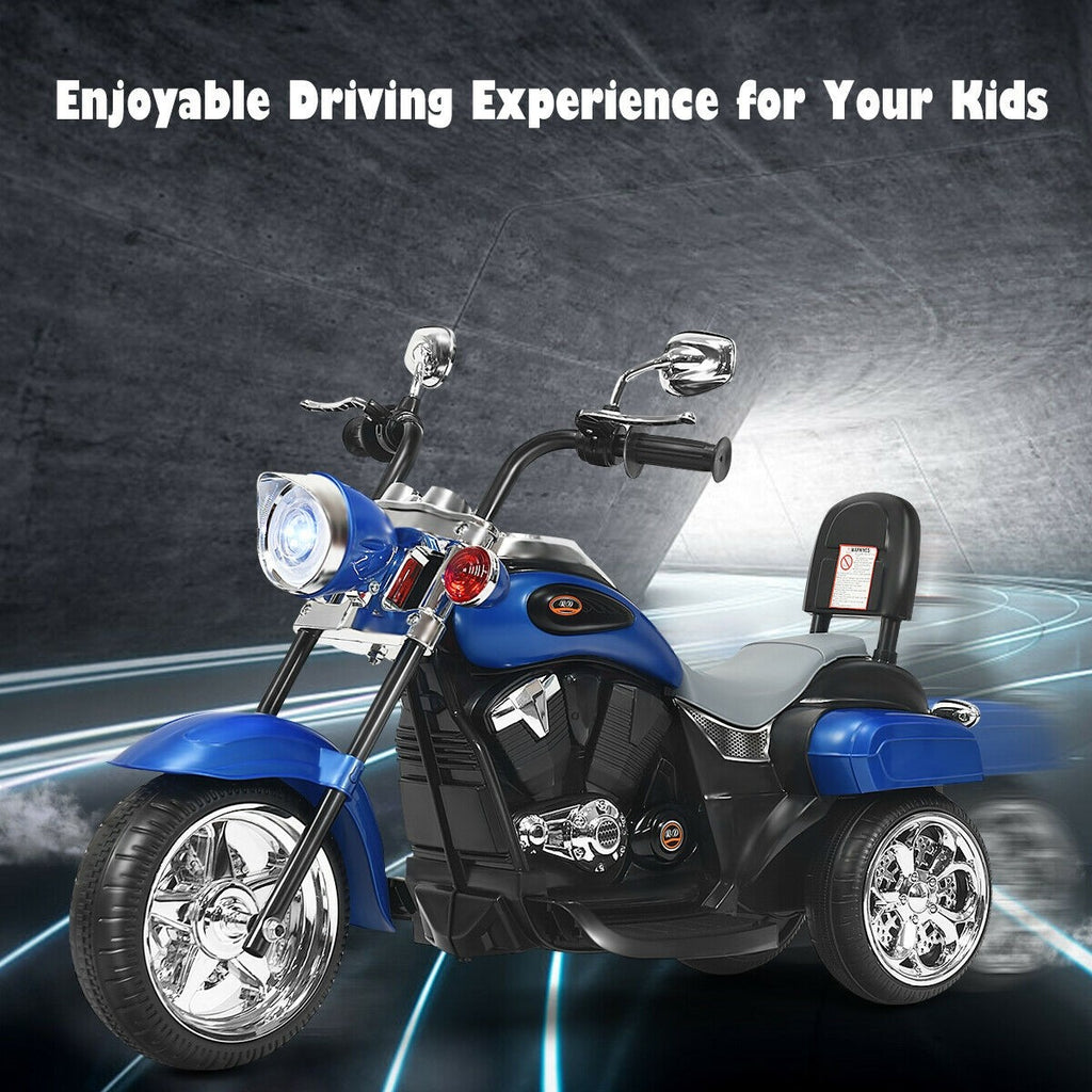Costzon Kids Ride on Chopper Motorcycle, 6 V Battery Powered Motorcycle Trike w/Horn - costzon