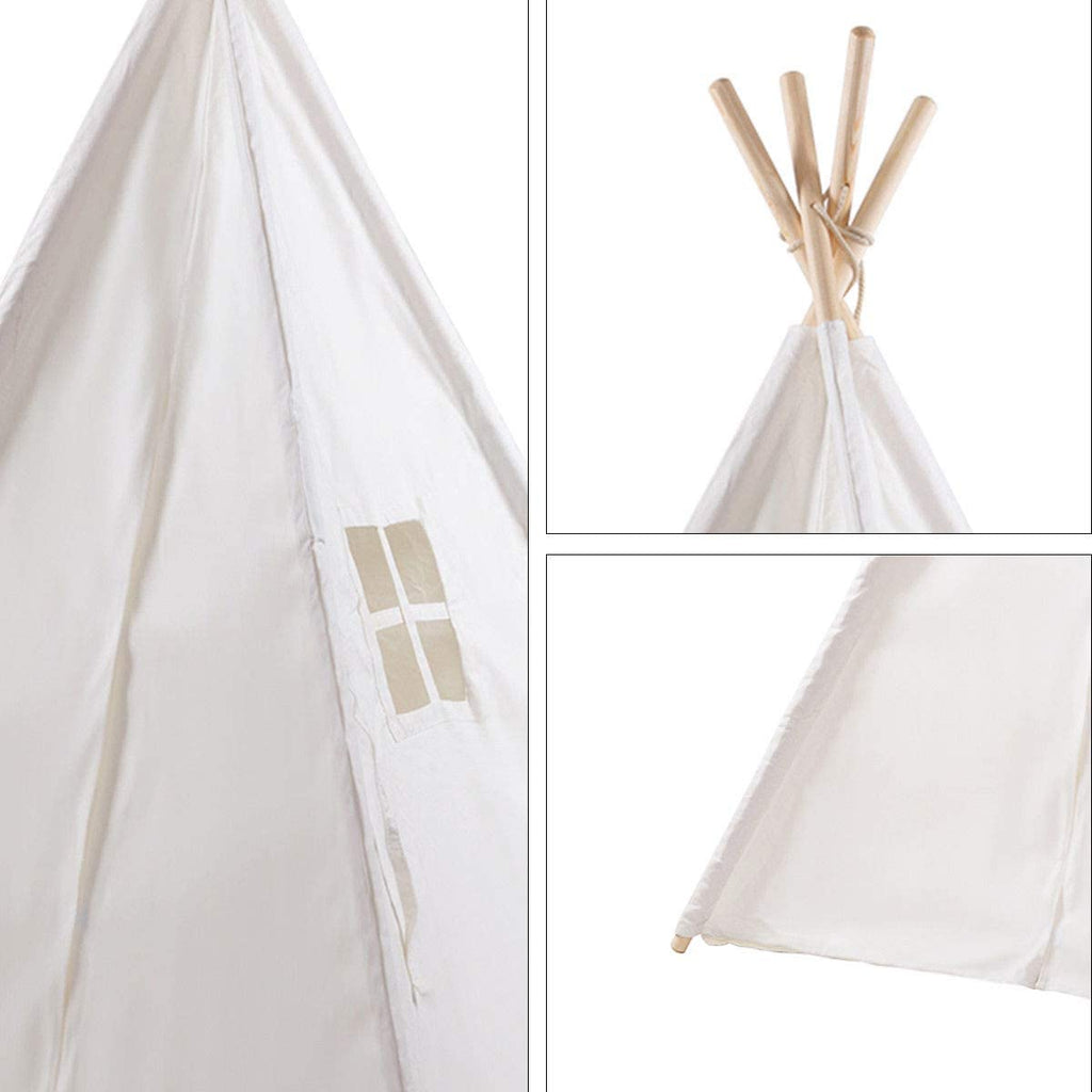 Costzon Kids Play Tent Indian Tent 5' Cotton Canvas Baby Children Playhut with Carry Bag - costzon
