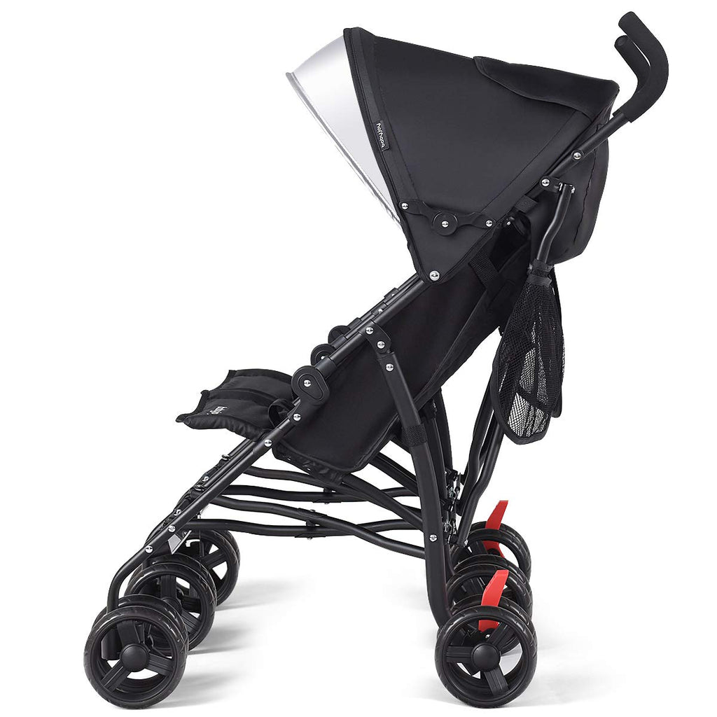 BABY JOY Double Light-Weight Stroller, Travel Foldable Design, Twin Umbrella Stroller with 5-Point Harness - costzon
