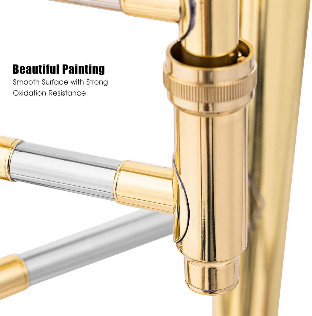 Costzon B Flat Tenor Slide Trombone Brass, Sound for Standard Student Beginner - costzon