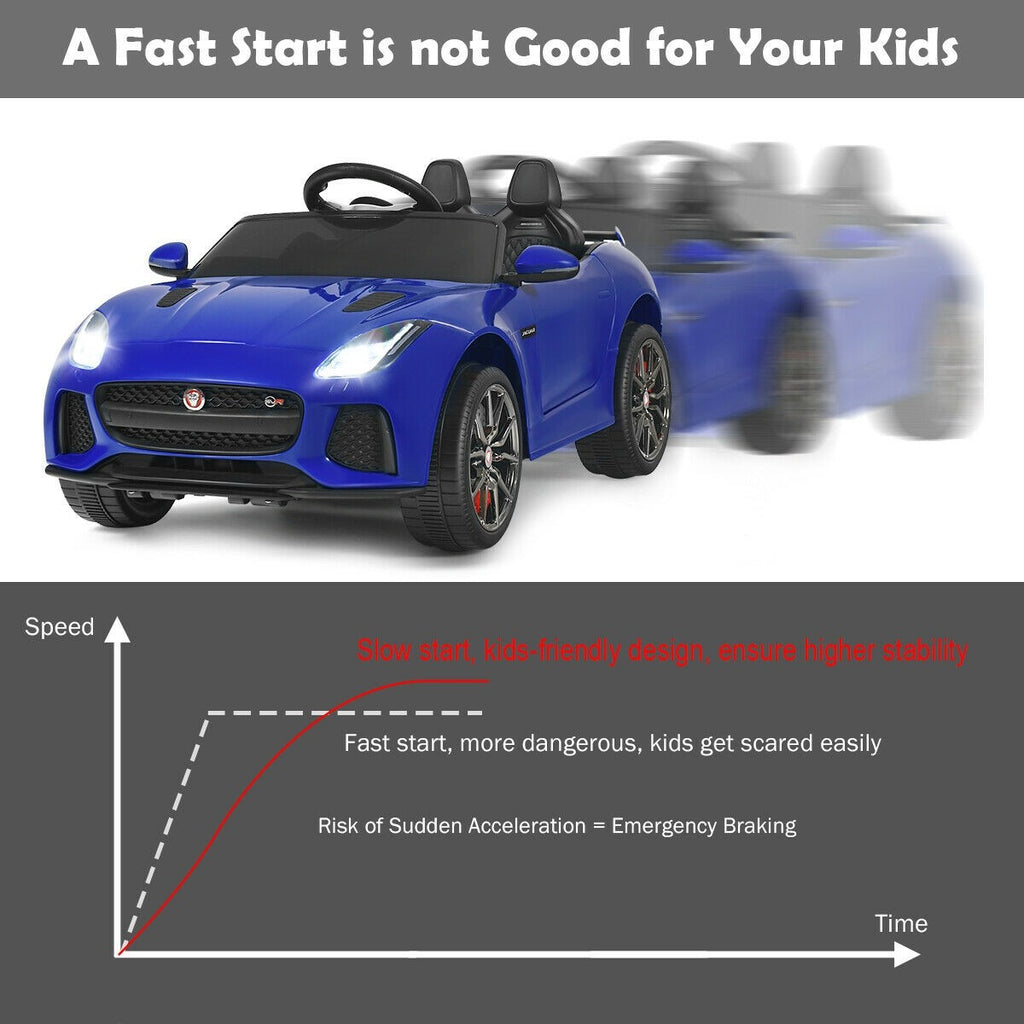 Costzon Ride on Car, 12V Licensed Jaguar F-Type SVR Battery Powered Ride on Toy w/ 2.4G Remote Control - costzon