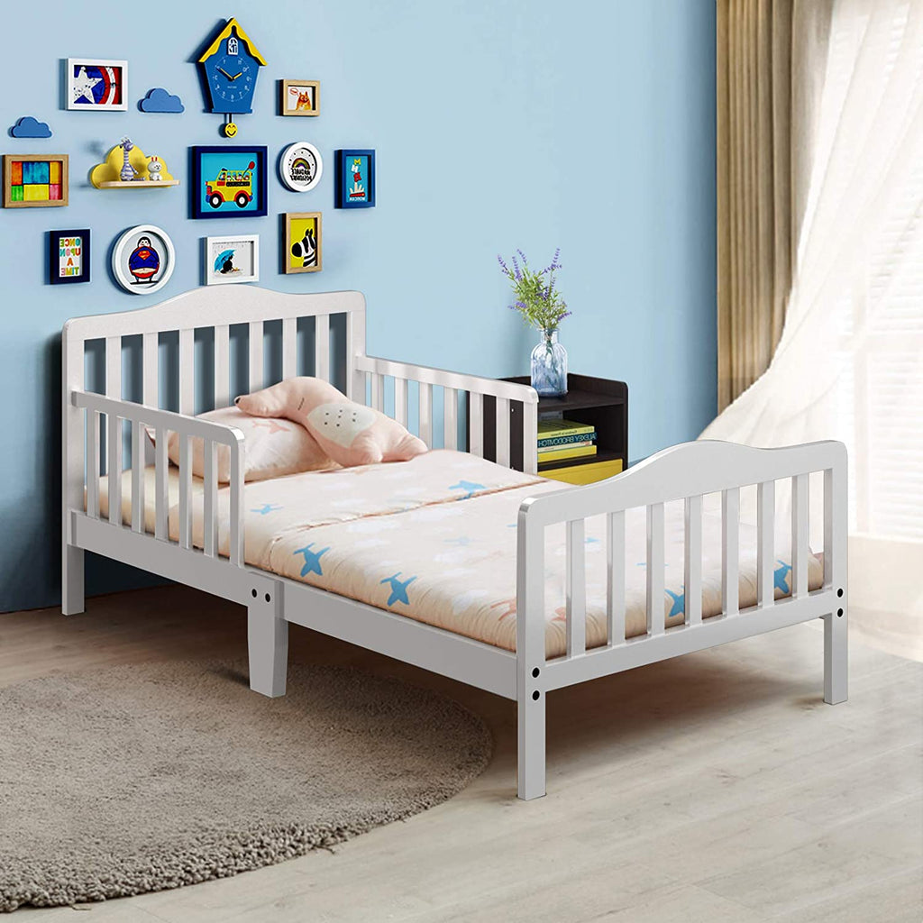 Classic Design Rubber Wood Kids Bed - Costzon