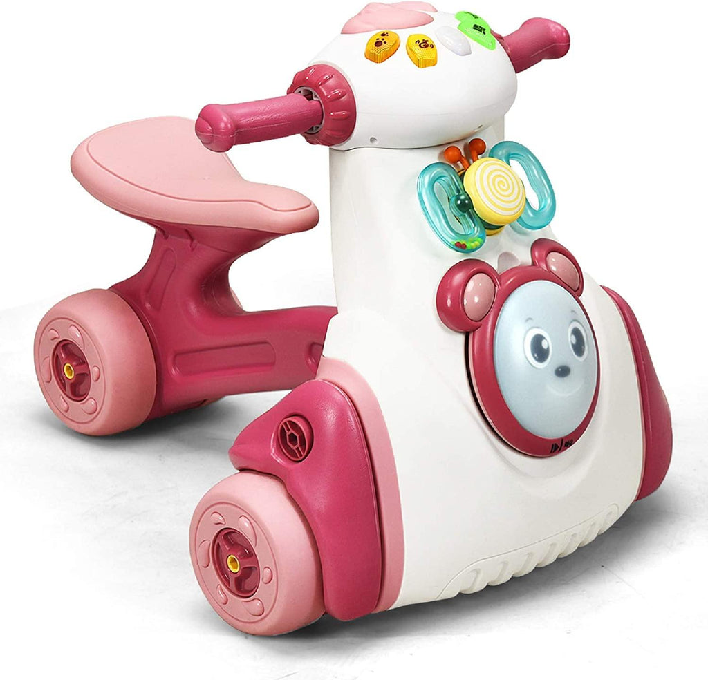 BABY JOY Baby Balance Bike, No Pedal Toddler Walker w/Light, Music, Game Panel - costzon