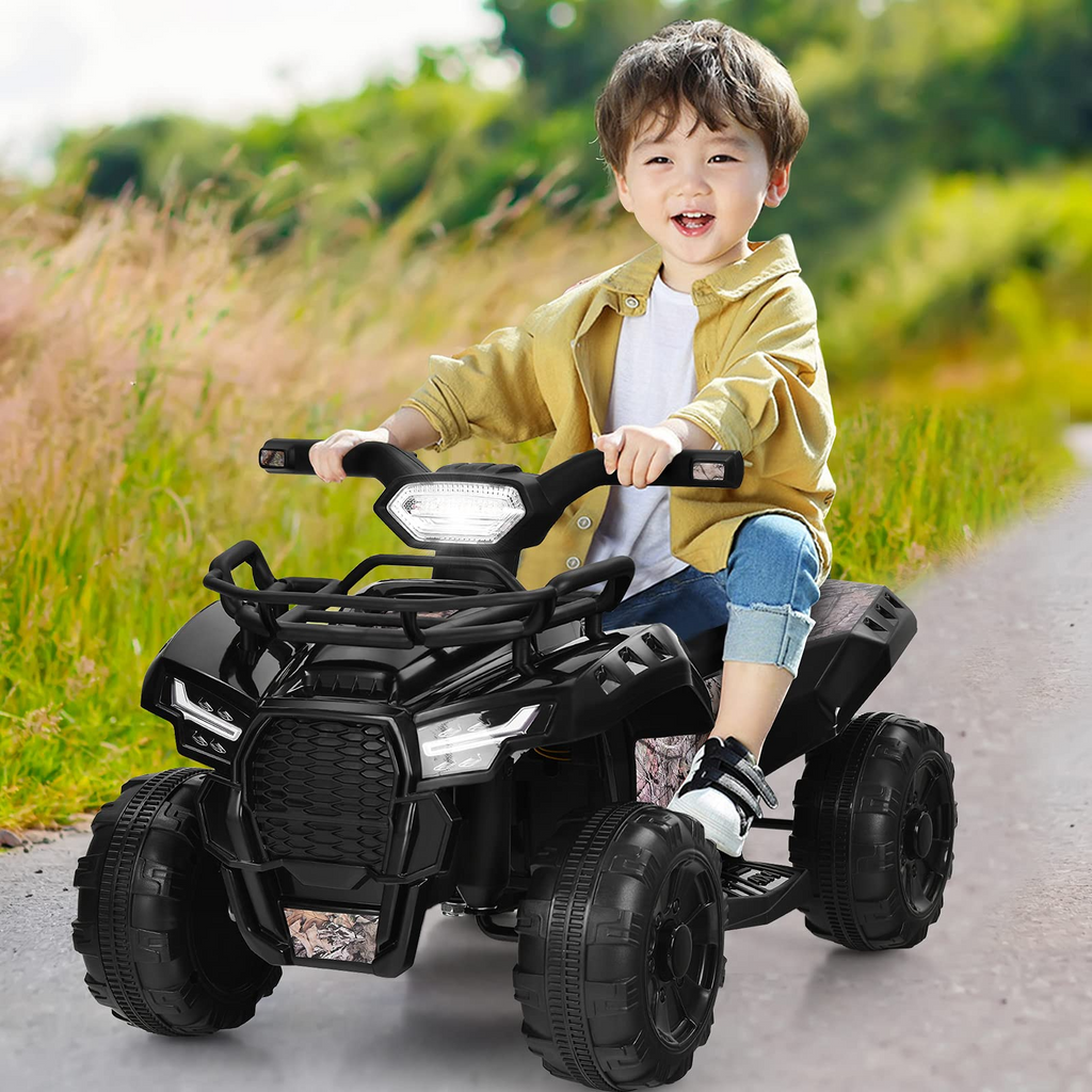 Kids ATV, 6V Battery Powered Electric Vehicle - Tangkula