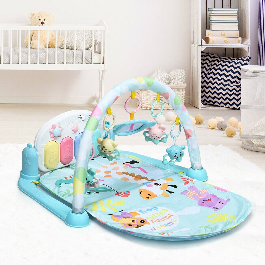 Baby Play Mat, Kick and Play Gym with Detachable Piano - costzon