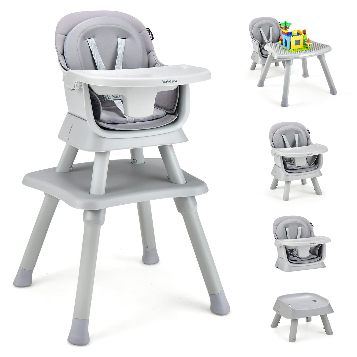 FABULAXE Mid-Century Modern Style Adjustable Swivel Plastic