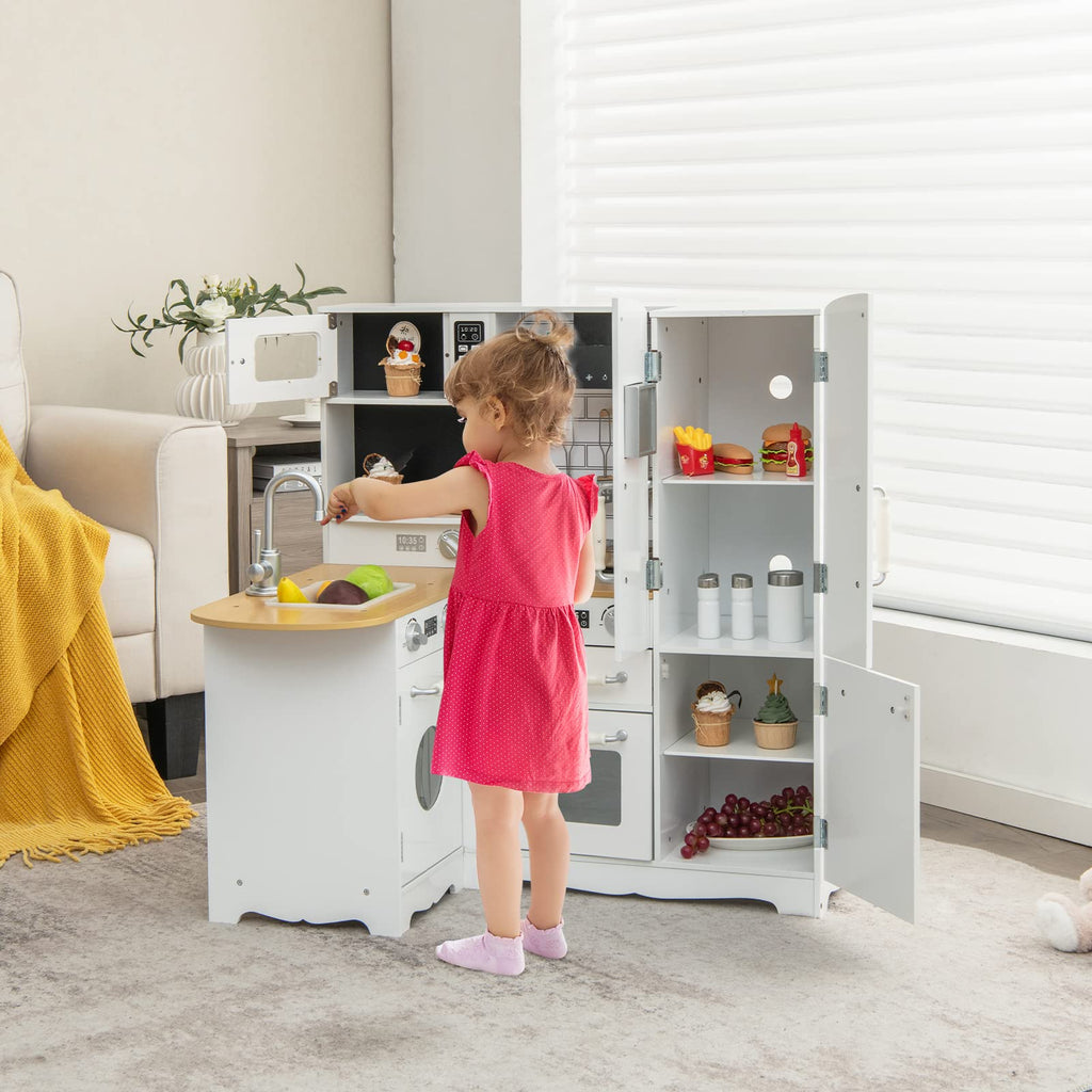 11-in-1 Wooden Play Kitchen Toy Set - Costzon