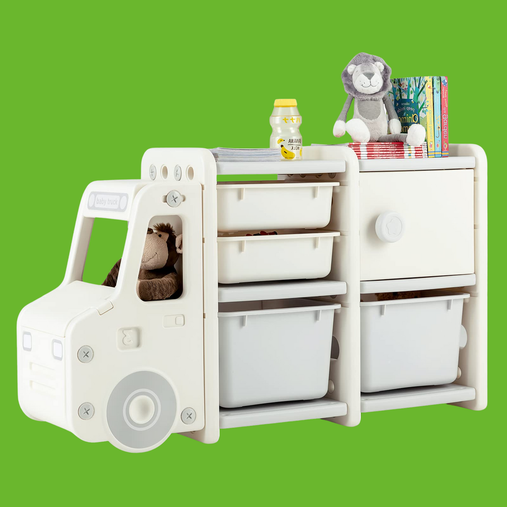 Wooden Bookshelf | Toy Storage Organizer | Storage Cabinet - Costzon