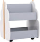 Costzon Kids Wooden Bookshelf w/ Universal Wheels, Toddler Bookcase Toy Organizer for Playing Room