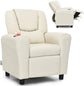 Costzon Kids Recliner Chair with Cup Holder, Toddler Room Furniture Children Armrest Sofa w/Headrest & Footrest for Girls Boys Baby Bedroom