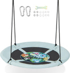 Costzon 40” Saucer Tree Swing for Kids, Flying Saucer Swing with Carabiners, Adjustable Hanging Ropes