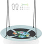 Costzon 40” Saucer Tree Swing for Kids, Flying Saucer Swing with Carabiners, Adjustable Hanging Ropes
