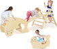 Costzon Climbing Toys for Toddlers, 7 in 1 Foldable Montessori Wooden Arch Climber Ladder with Rocker