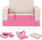 Costzon Climb and Crawl Foam Playset, 4-in-1 Convertible Furniture Into Toddler Bed, Sofa, Table, Activity Play Blocks