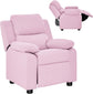Costzon Kids Recliner, Leather Recliner Chair, Ergonomic Lounge Chair for Living & Gaming Room, Adjustable Recliner Sofa for Kids