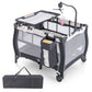 Costzon 3 in 1 Pack and Play with Bassinet, Portable Baby Playard with Changing Table
