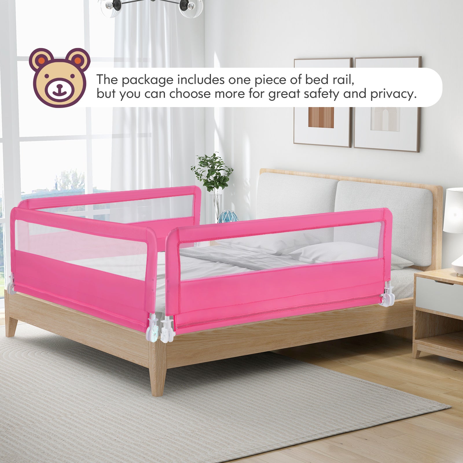 Bed Bumpers For Toddlers Solid Wood Bed Rail Guard No More Roll