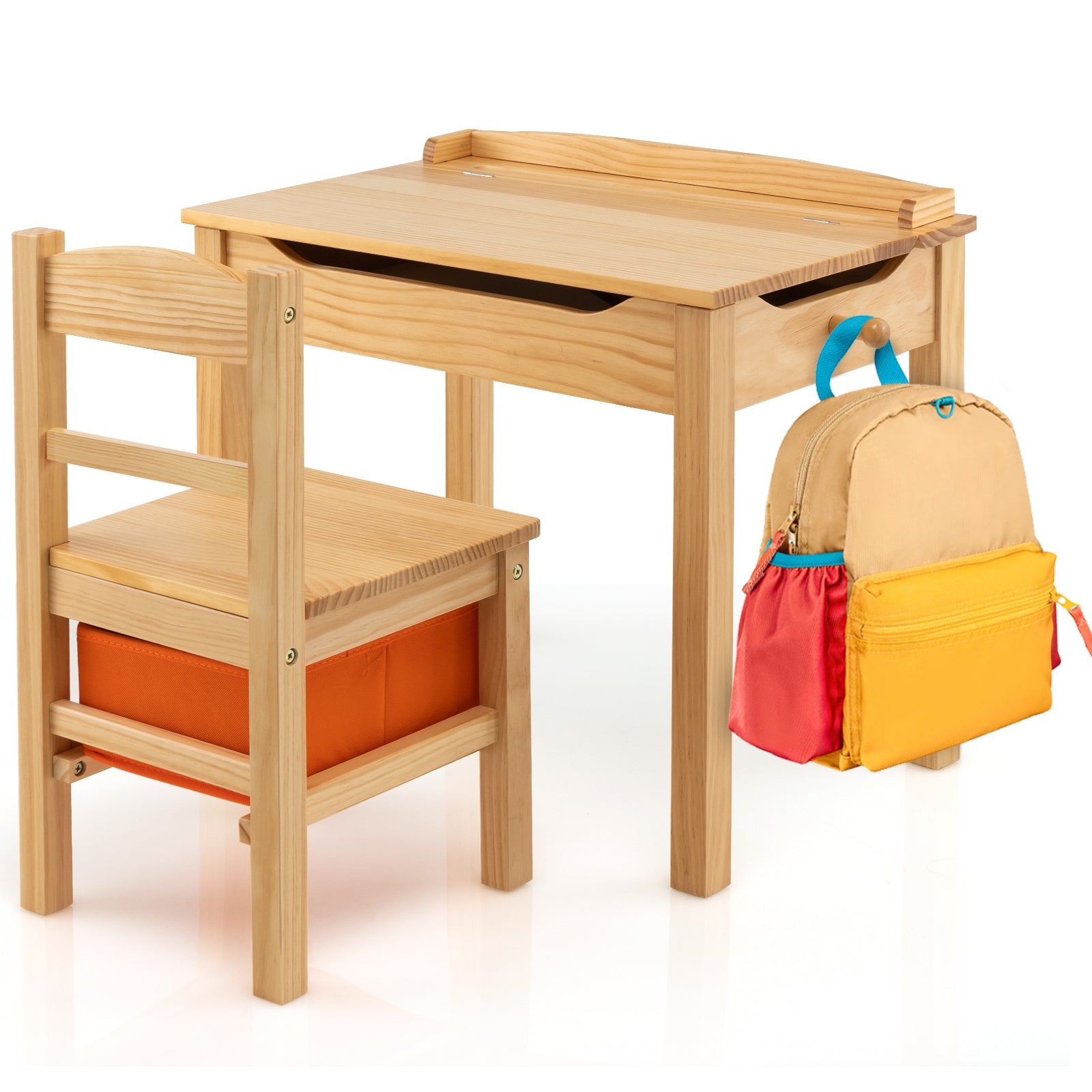 Doug Wooden Childrens Wooden Desk And Chair Set Costzon Kids Table