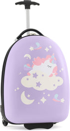 BABY JOY Kids Luggage, 16” Hard Shell Kids Carry On Luggage, Kids Suitcase for Girls Boys Toddlers