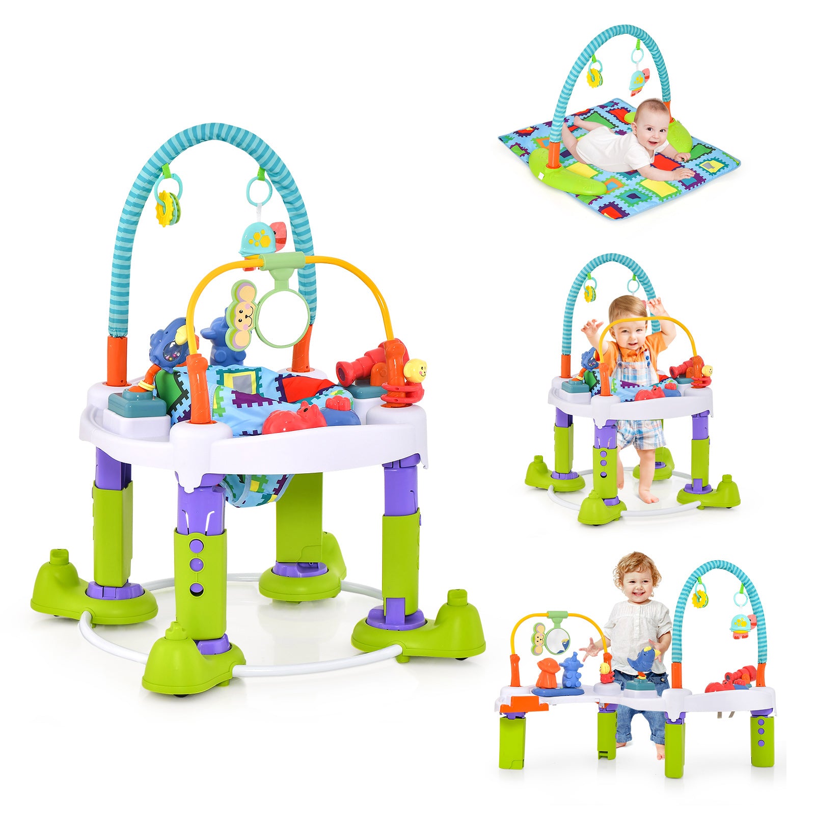 evenflo world explorer triple fun BABY JOY Baby Bouncer Activity Center, 4-in-1 Bouncing Activity Saucer – costzon
