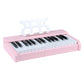 Costzon 30-Key Wooden Kids Digital Piano, Desktop Keyboard with Music Stand