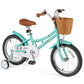 BABY JOY 16" Retro Kids Bike, Vintage Bicycle with Training Wheels and Basket
