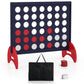 Costzon Giant 4-in-a-Row Game Set, Wooden Jumbo 4-to-Score Game w/ 42 PCS Chips & 600D Oxford Fabric Carrying Bag