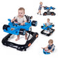 BABY JOY 4-in-1 Baby Walker, Foldable Activity Walker with Adjustable Height, Music & Lights, Anti-Rollover