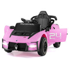 Costzon 12V Pink Licensed Maserati Ride on Car with Engine Sound & Wireless Connection