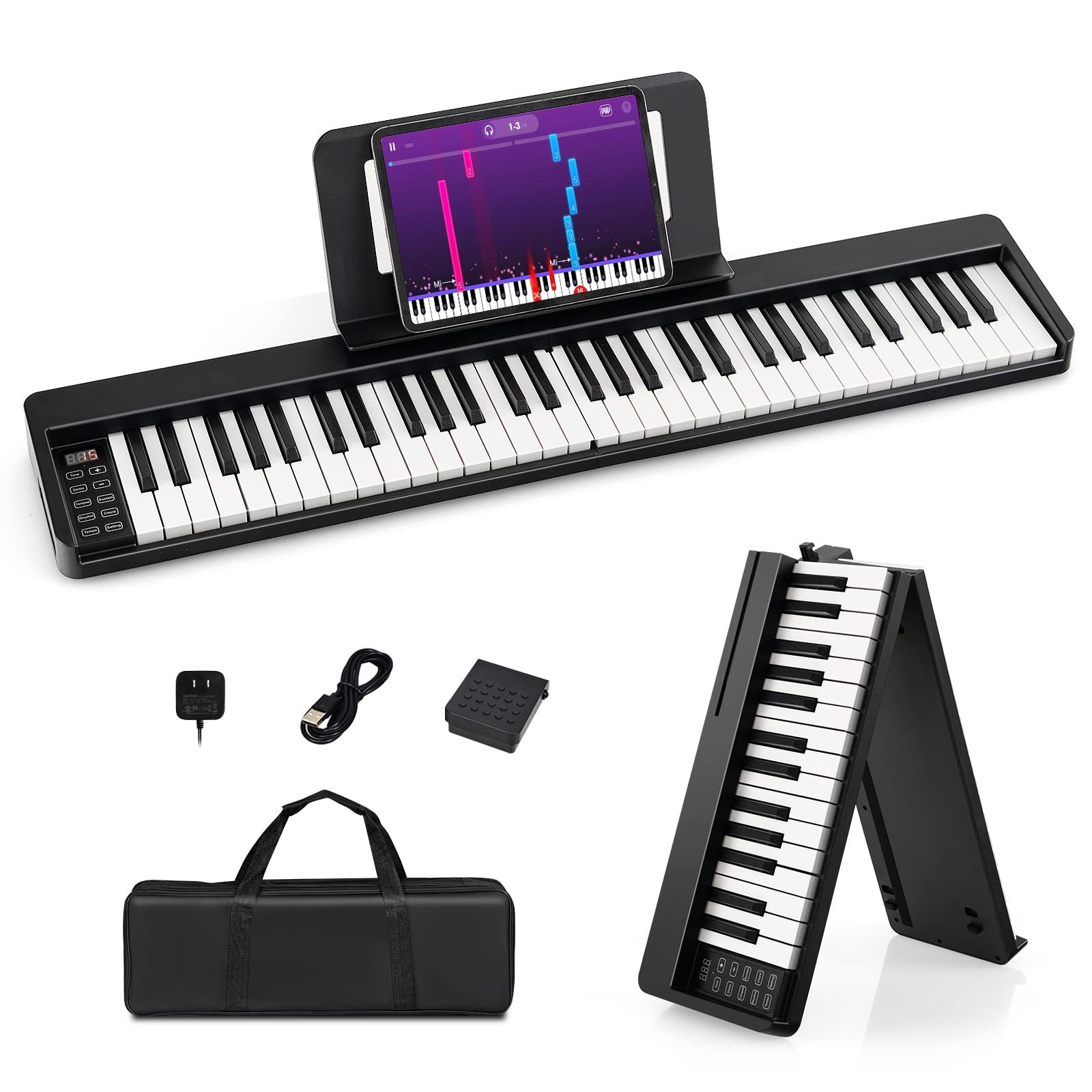LUTER Stofhoes Voor Pianotoetsenbord Voor 61 Toetsen Rekbare Beschermende Toetsenbordhoes Voor Elektrische En Digitale Piano Met Elastisch Koord En Vergrendeling LUTER Stofhoes Voor Pianotoetsenbord Voor 61 Toetsen Rekbare Beschermende Toetsenbordhoes Voor Elektrische En Digitale Piano Met Elastisch Koord En Vergrendeling
