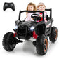Costzon 24V Kids UTV, 4WD/2WD Battery Powered Electric Car w/ 4 x 100W Powerful Engine, Remote Control