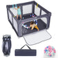 Costzon Foldable Playpen for Babies, 50''x50''/59''x59''