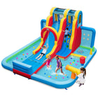 BOUNTECH Inflatable Water Slide, 14 x13FT Kids Mega Waterslide Park w/Super Long Slide for Racing Fun