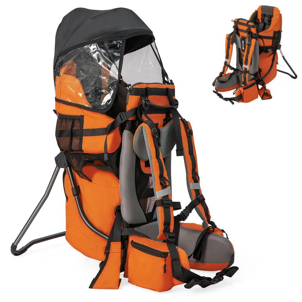 Lightweight Toddler Carrier Backpack, Orange - Costzon
