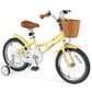 BABY JOY 16" Retro Kids Bike, Vintage Bicycle with Training Wheels and Basket