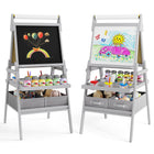 Costzon 3 in 1 Double-Sided Standing Easel with Magnetic Whiteboard