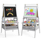 Costzon 3 in 1 Double-Sided Standing Easel with Magnetic Whiteboard