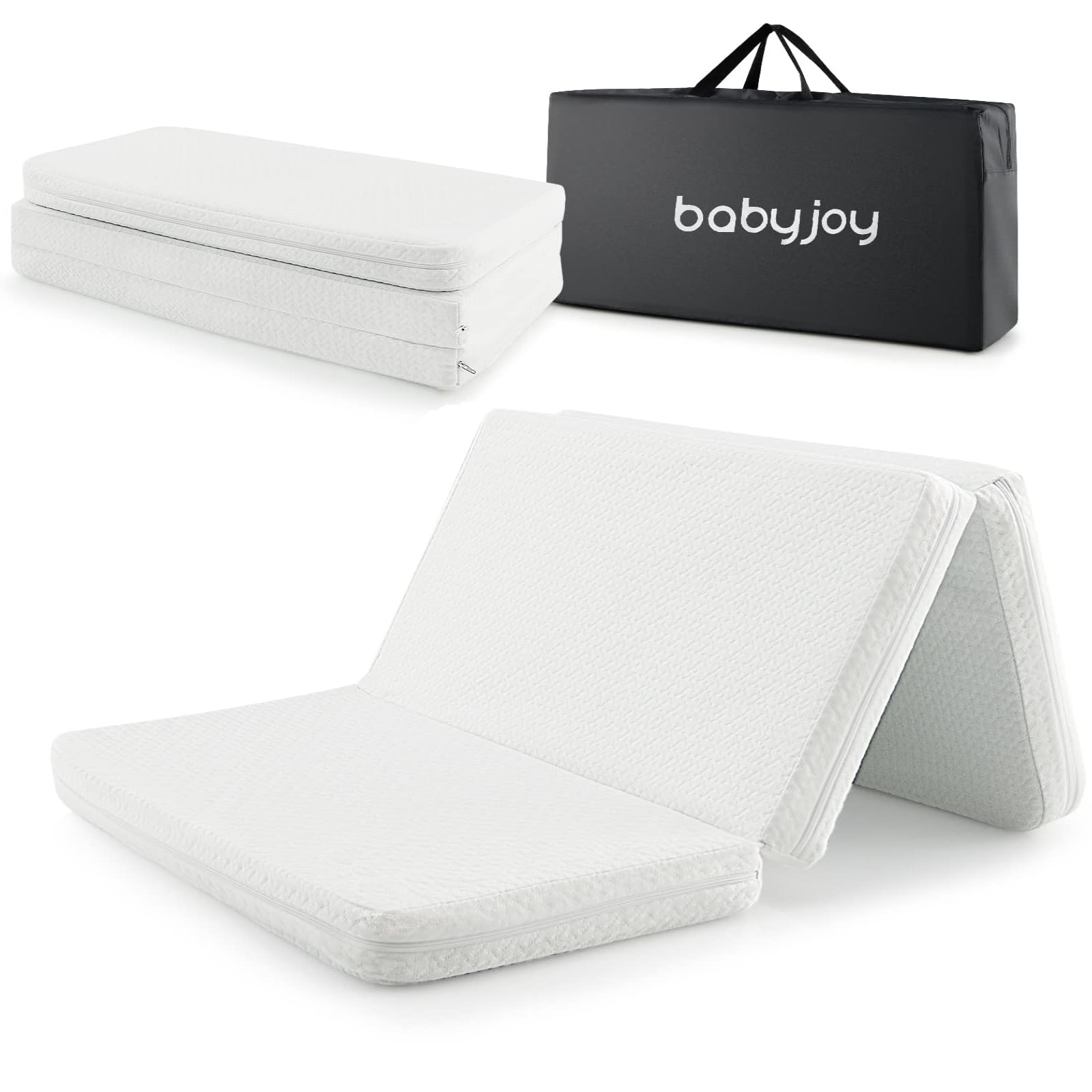 BABY JOY Pack and Play Mattress Pad, Dual Sided Foldable 38''x26