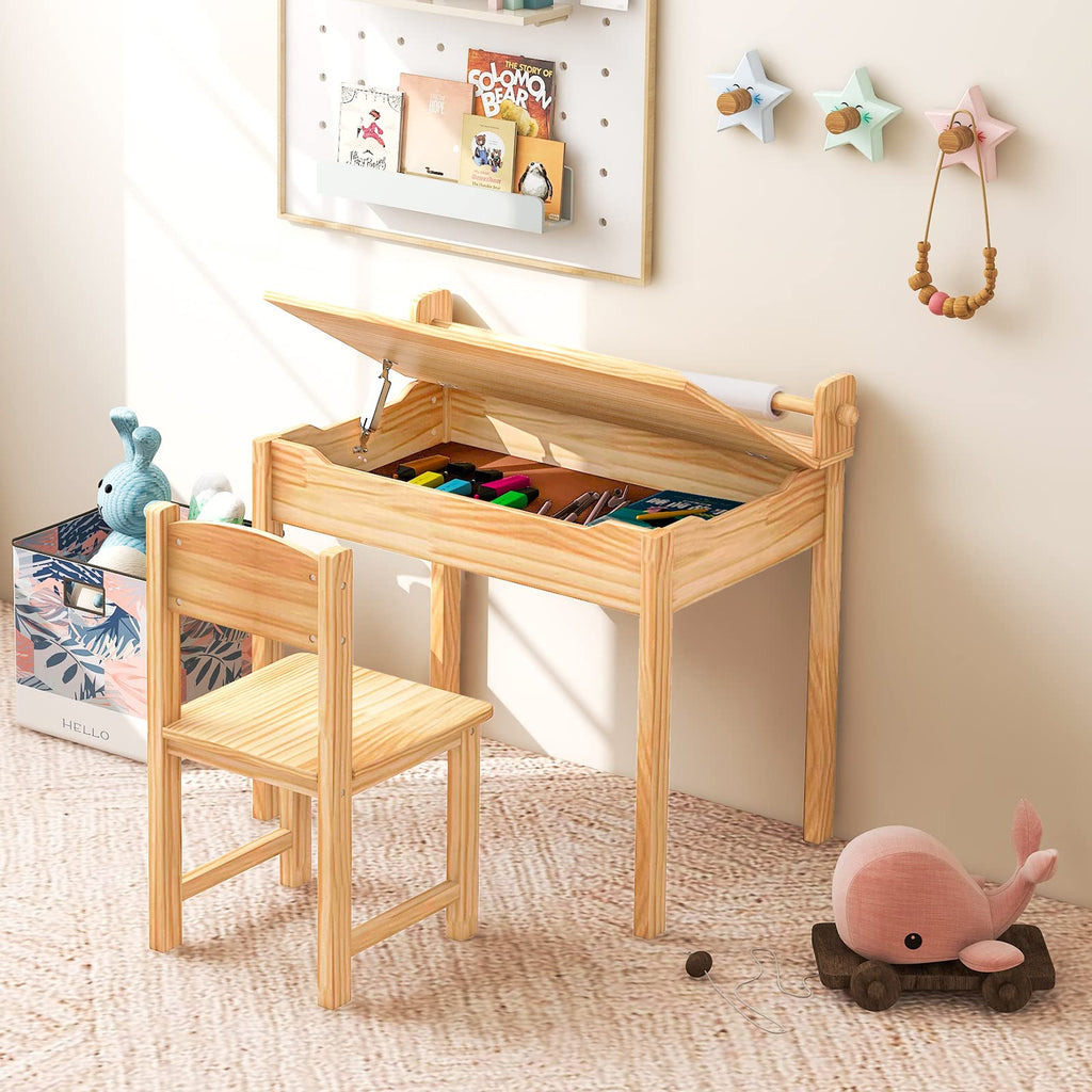  Flip Top Kids Art Craft Table - Costzon