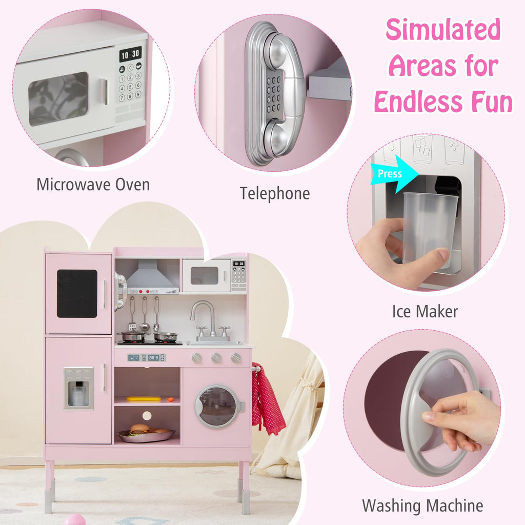 Wooden Kitchen Toy Set - Costzon