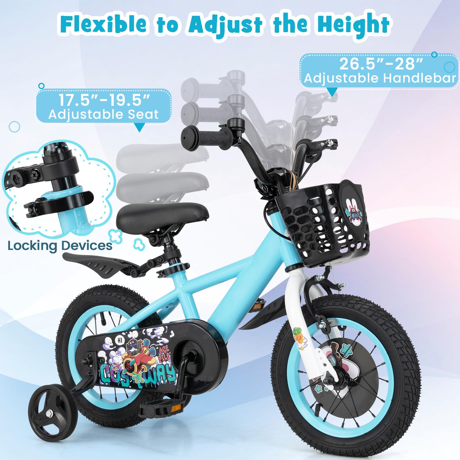 Cycle Rabbit For Boy Costzon Rabbit Pilot Sporty Kids Bike, 12 Inch Child Bike for 3-8 Year ...