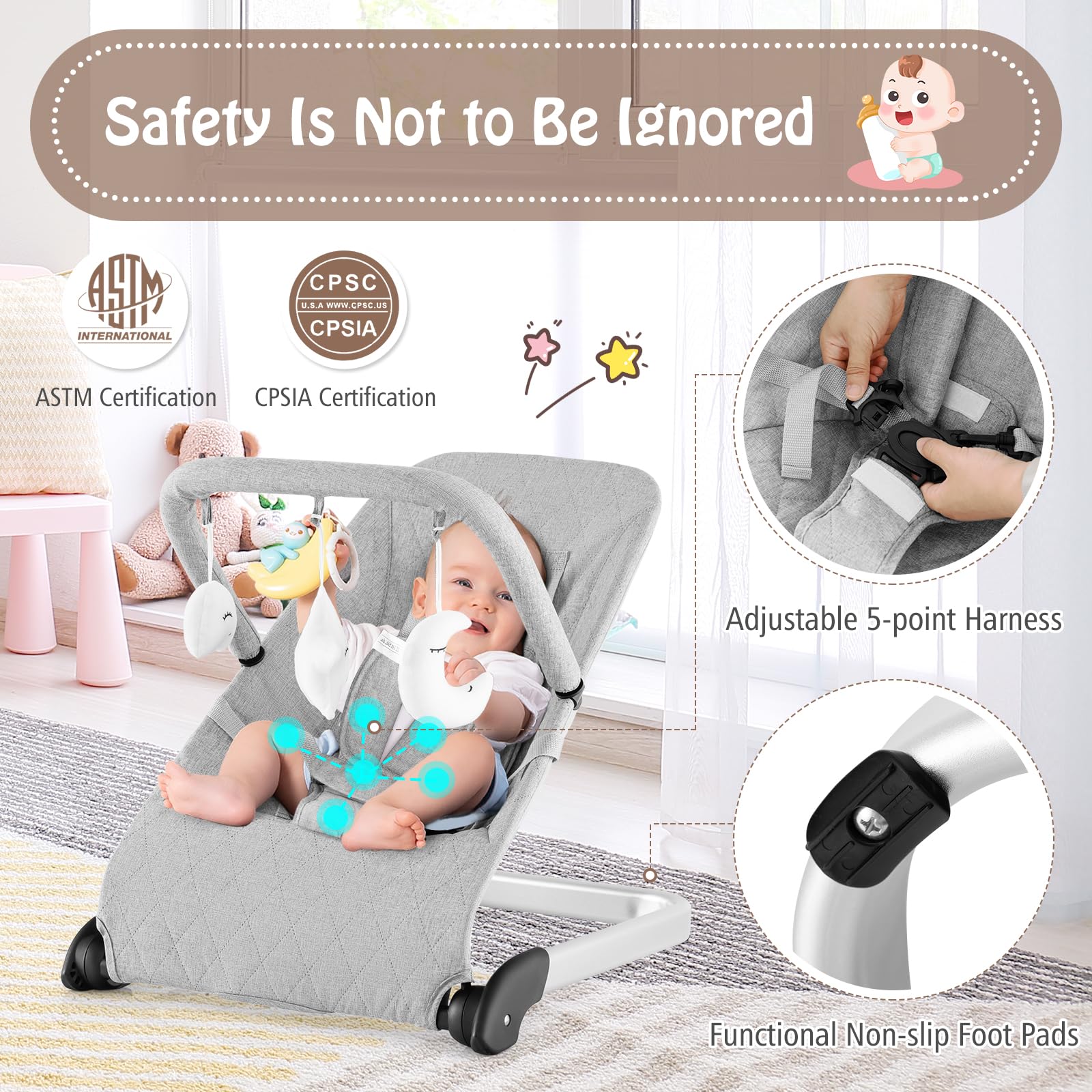 CPSC staff recommends first safety rules for infant rockers after