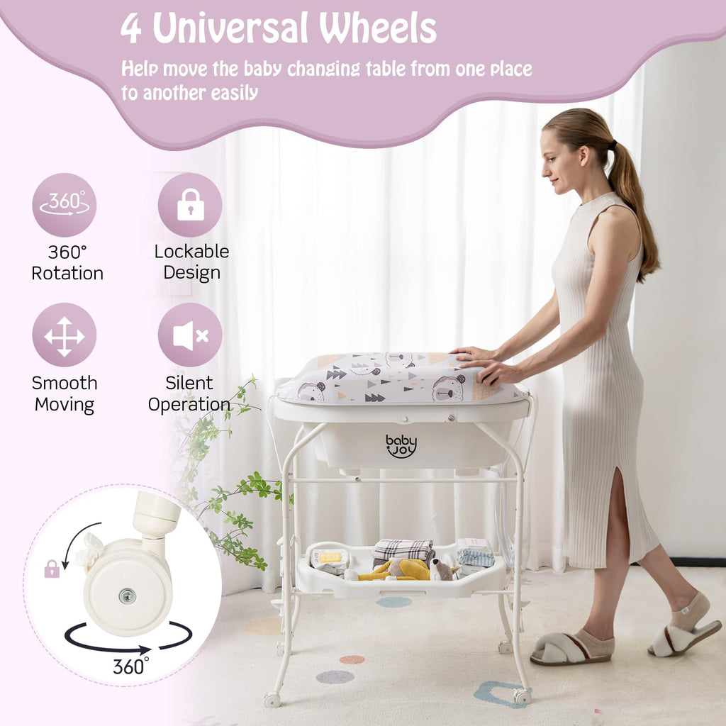 Baby Bathtub with Changing Table - Costzon