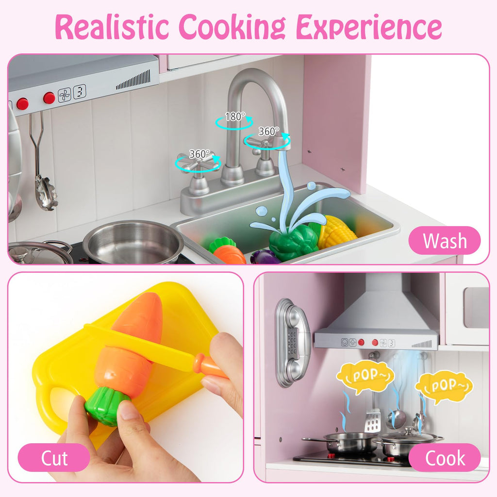 Wooden Kitchen Toy Set - Costzon
