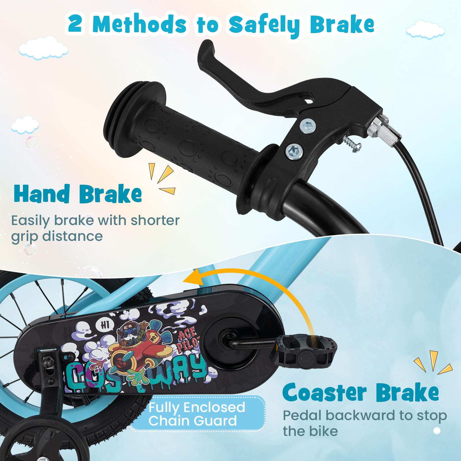 Cycle Rabbit For Boy Costzon Rabbit Pilot Sporty Kids Bike, 12 Inch Child Bike for 3-8 Year ...