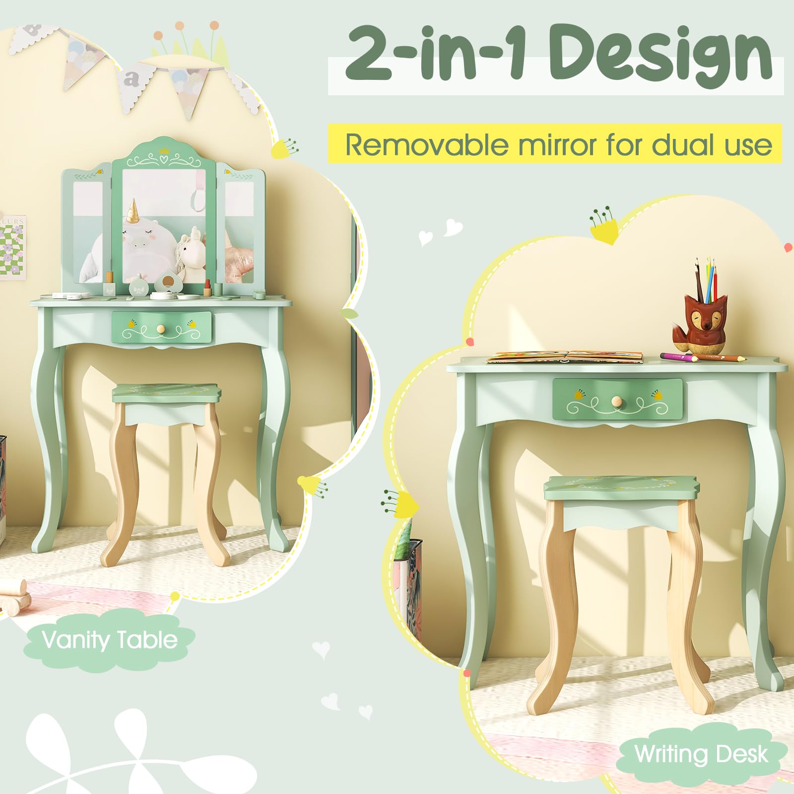 Costzon Kids Vanity Set