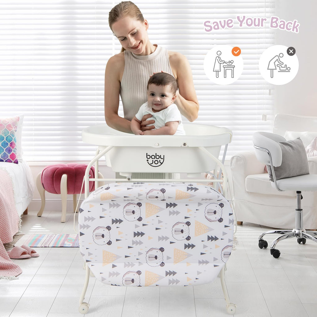 Baby Bathtub with Changing Table - Costzon